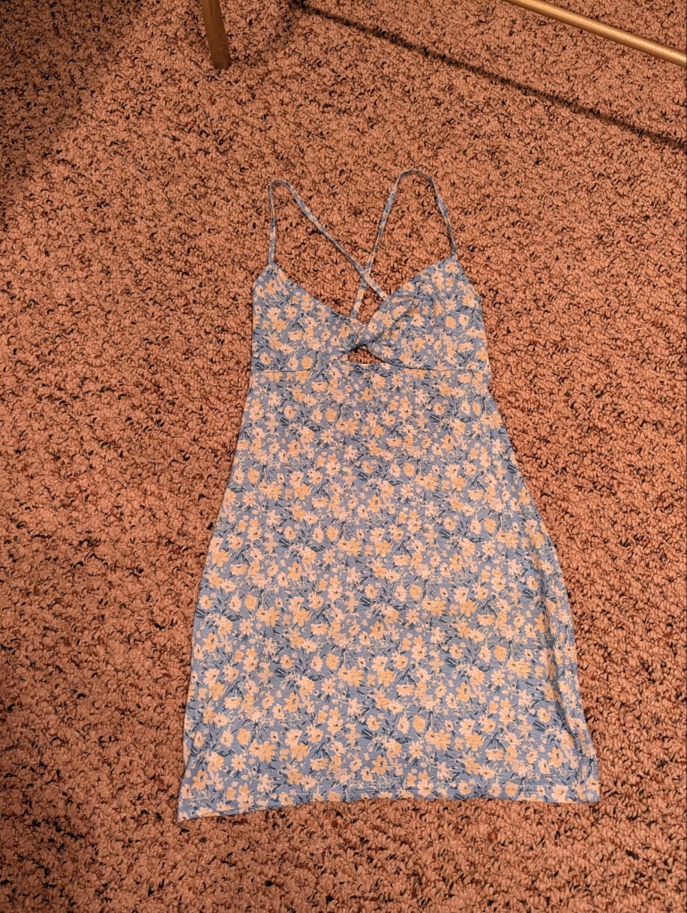 Blue Floral Mini Dress